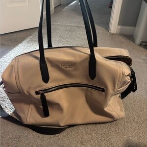 Kate Spade Tan and Black Duffel Bag NWT